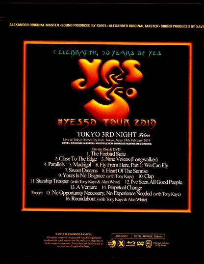 Yes/Tokyo,Japan 2.24.2019 Blu-Ray & DVD Ver.