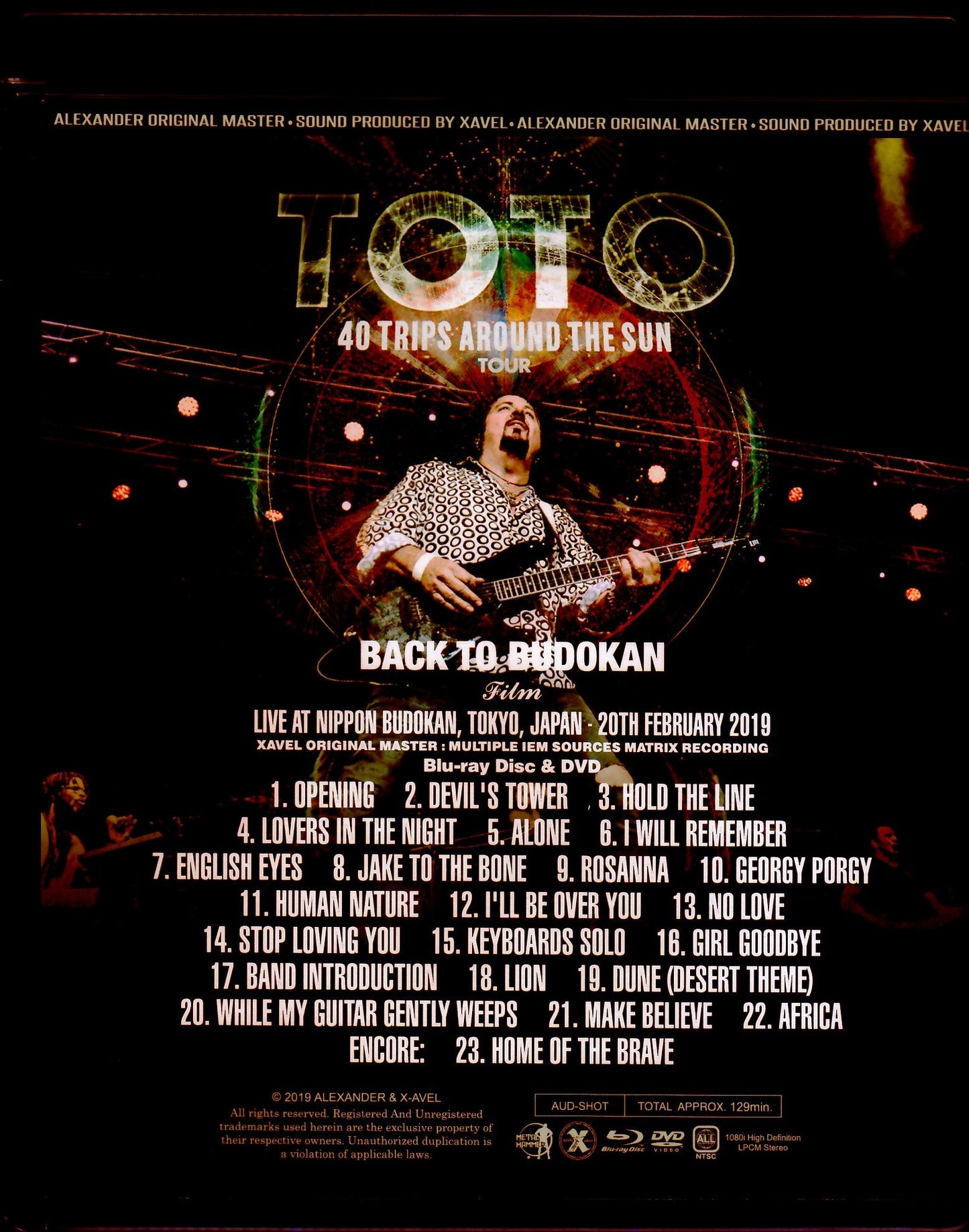 Toto/Tokyo,Japan 2019 Blu-Ray & DVD Ver.