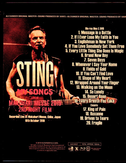 Sting/Chiba,Japan 10.10.2019 Blu-Ray + DVD Ver.