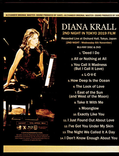 Diana Krall/Tokyo,Japan 11.6.2019 Blu-Ray & DVD Ver.