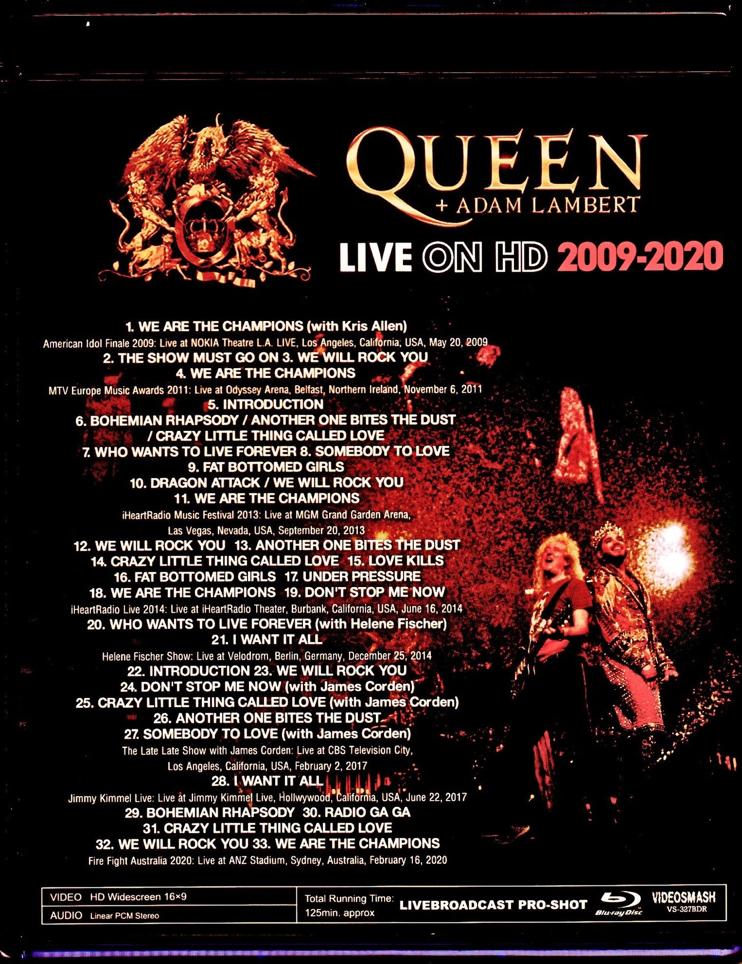 Queen,Adam Lambert/Pro-Shot Live Collection 2009-2020 Blu-Ray Version