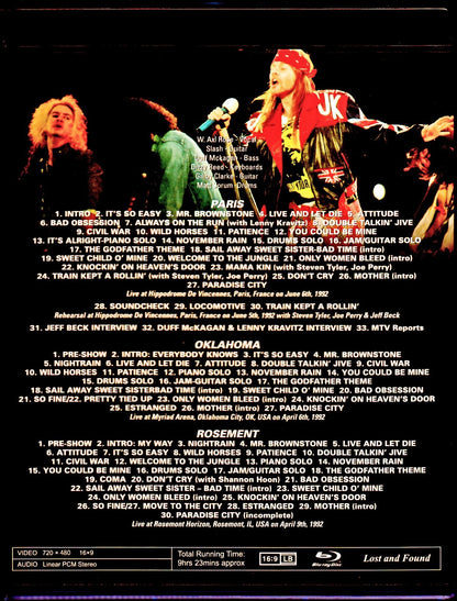 Guns N' Roses/World Tour 1992 Pro-Shot Collection Blu-Ray Edition