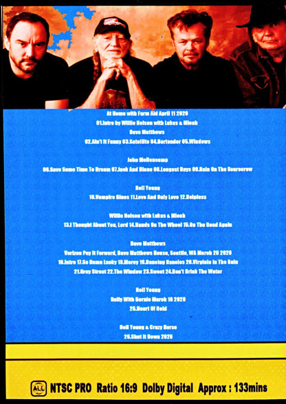 Various Artists Niel Young, Dave Matthews, John Mellencamp, Willie Nelson/At home 2020 Blu-Ray Version