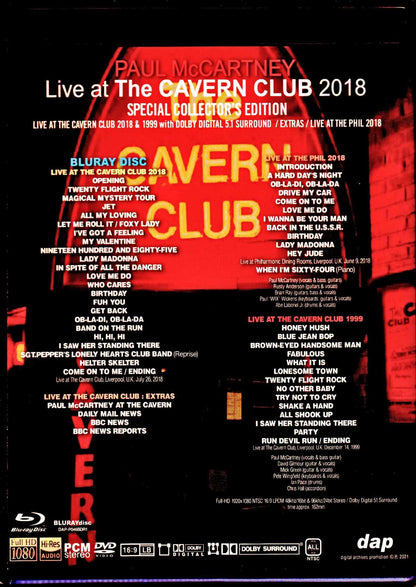 Paul McCartney/Sacred Cavern Club 2018 and more UK 2018 & more Blu-Ray Version