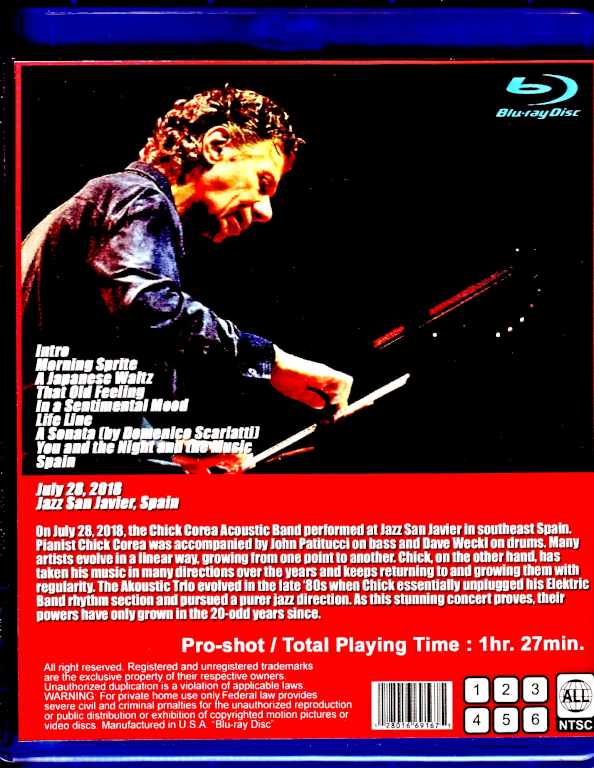 Chick Corea Akoustic Band/Spain 2018 Blu-Ray Version