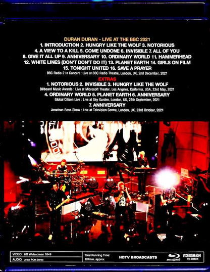 Duran Duran Duran/London,UK 2021 & more Blu-Ray Version