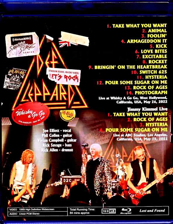 Def Leppard/CA,USA 2022 Complete & more Blu-Ray Version