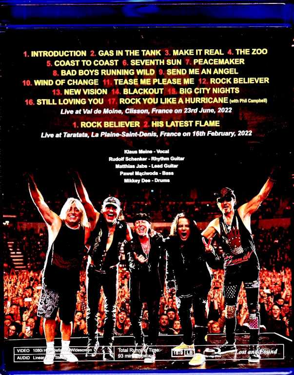 Scorpions Scorpions/France 2022 & more Blu-Ray Version