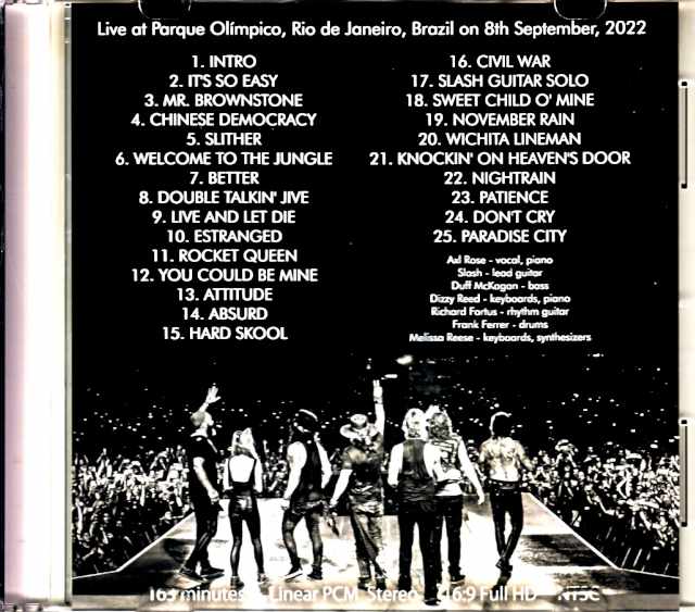 Guns N' Roses Guns N' Roses/Brazil 2022 Blu-Ray Version