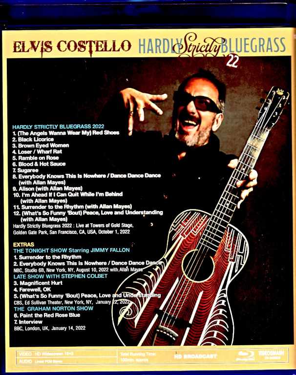 Elvis Costello Elvis Costello/CA,USA 2022 & more Blu-Ray Version