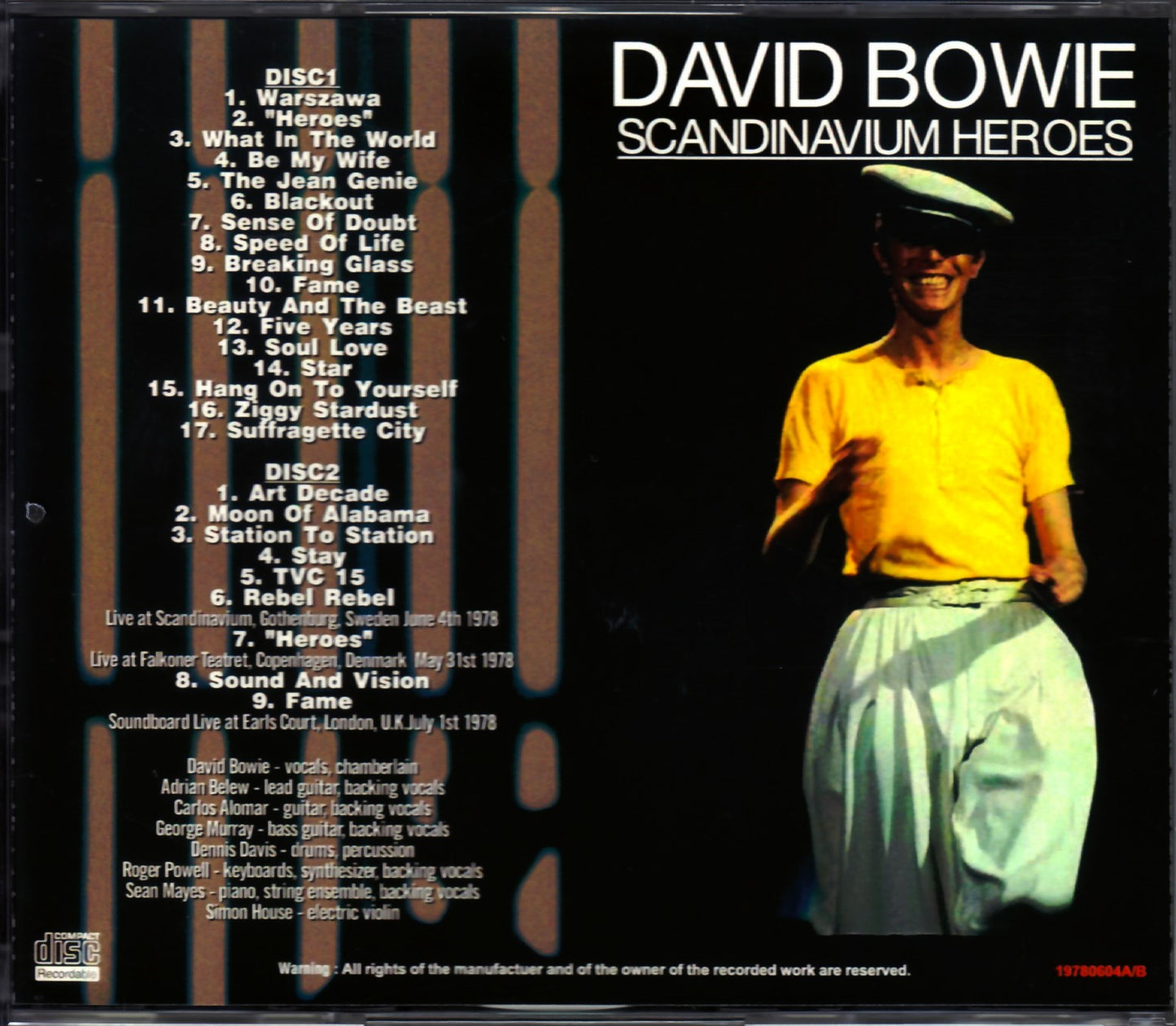 David Bowie/Sweden 1978 & more