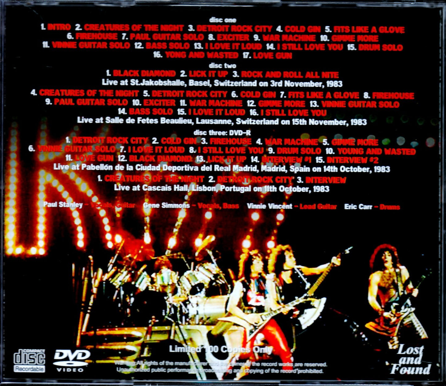 Kiss/Europe Tour 1983 Rare Collection