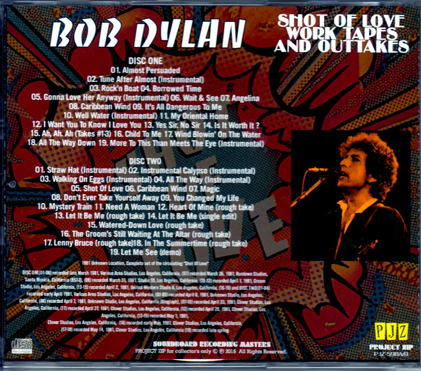 Bob Dylan/Shot of Love Sessions 1981