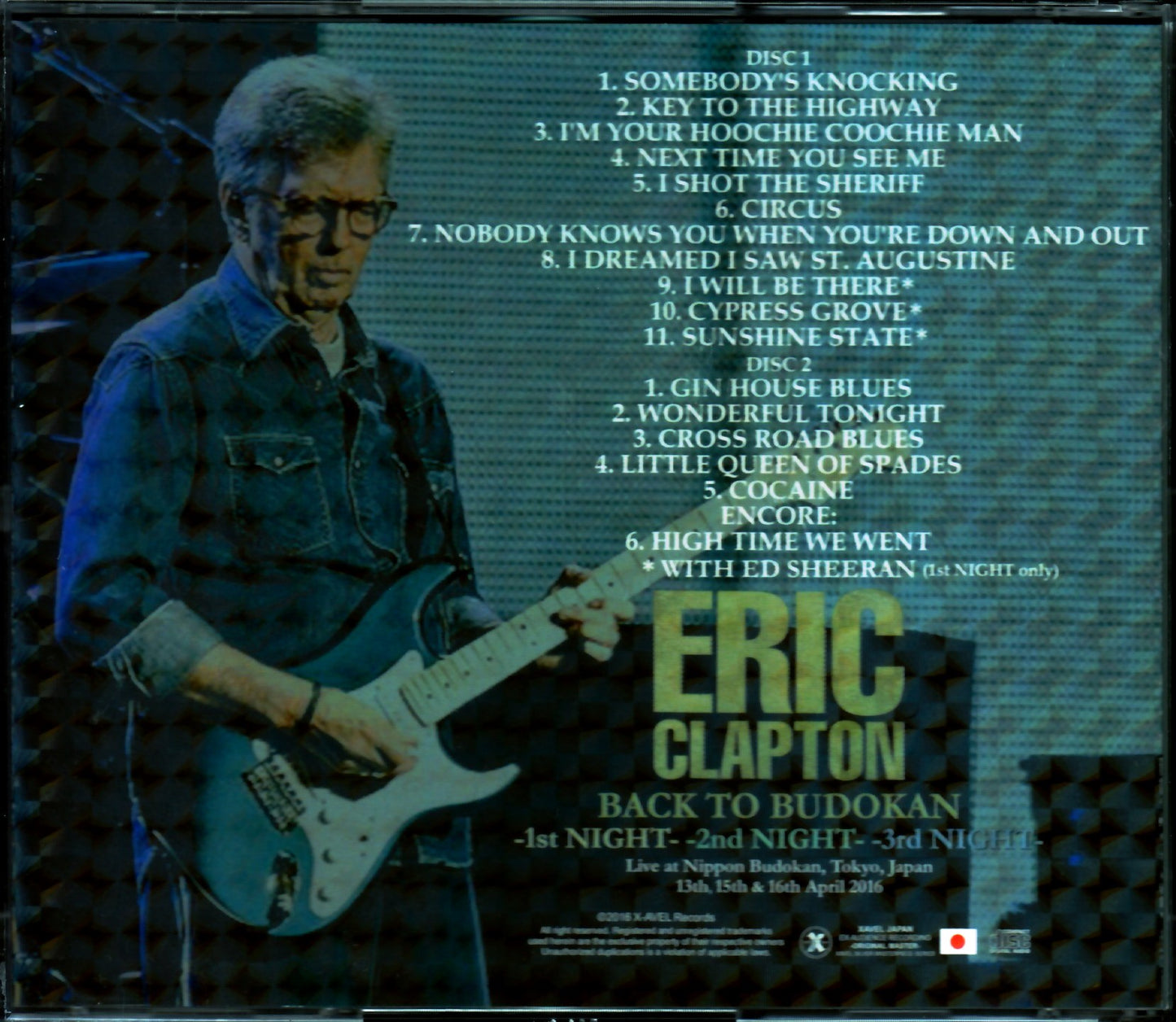 Eric Clapton/Tokyo,Japan 3Days Upgrade