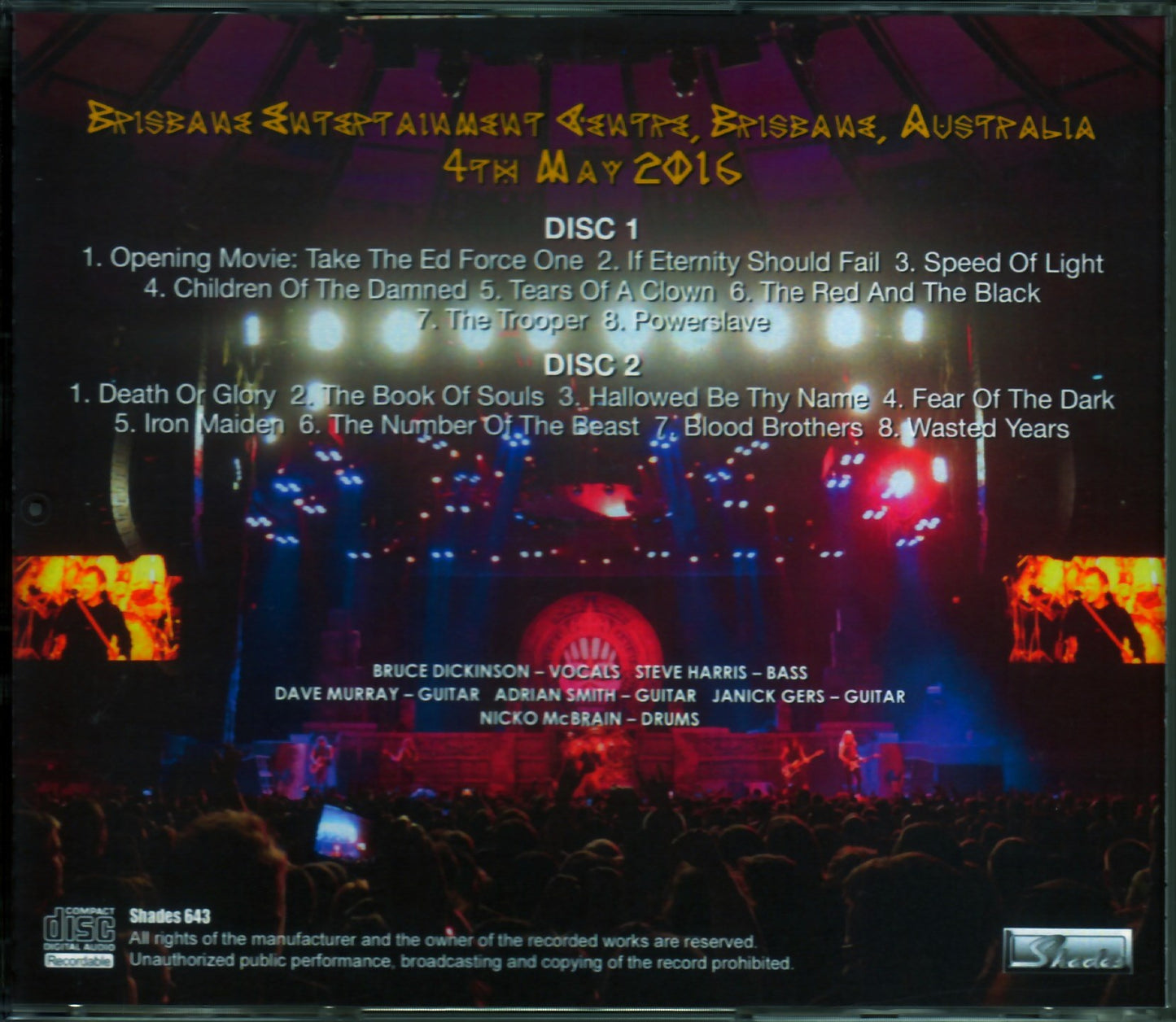 Iron Maiden/Australia 2016