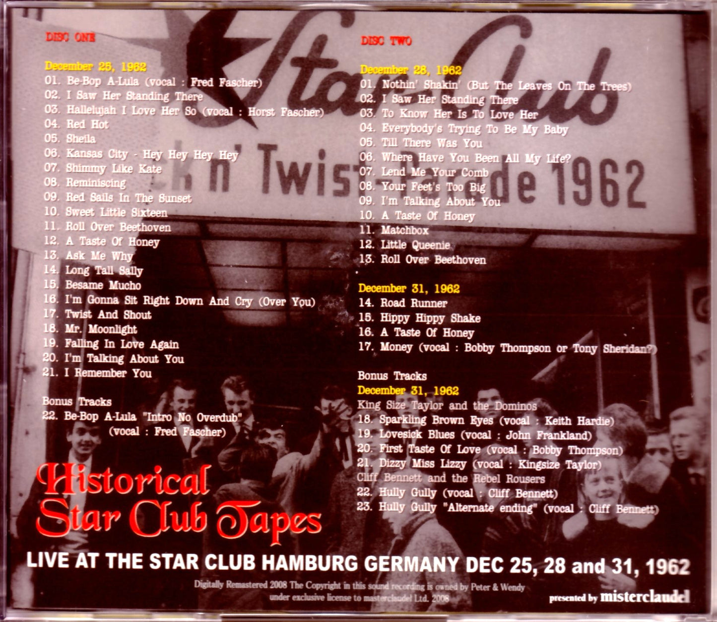 Beatles/Germany 1962 Star Club Tapes