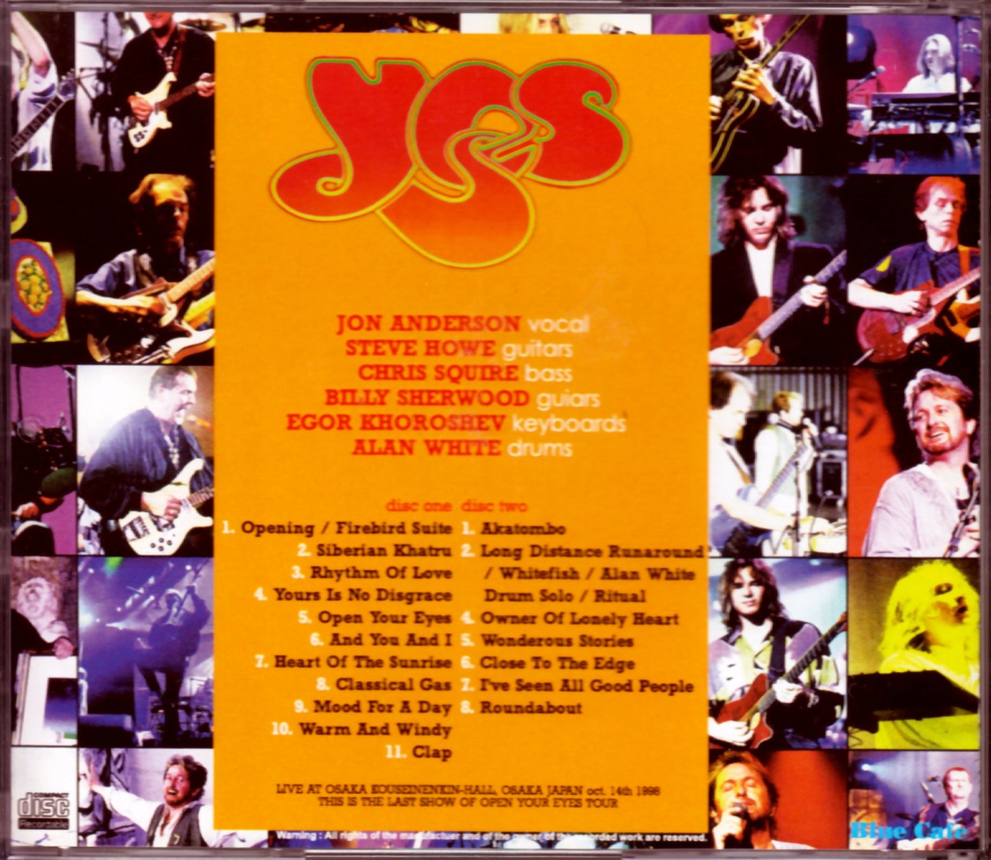 Yes/Osaka,Japan 1998