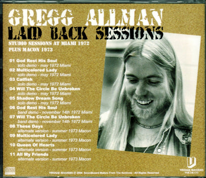 Gregg Allman/Studio Sessions 1972 & more