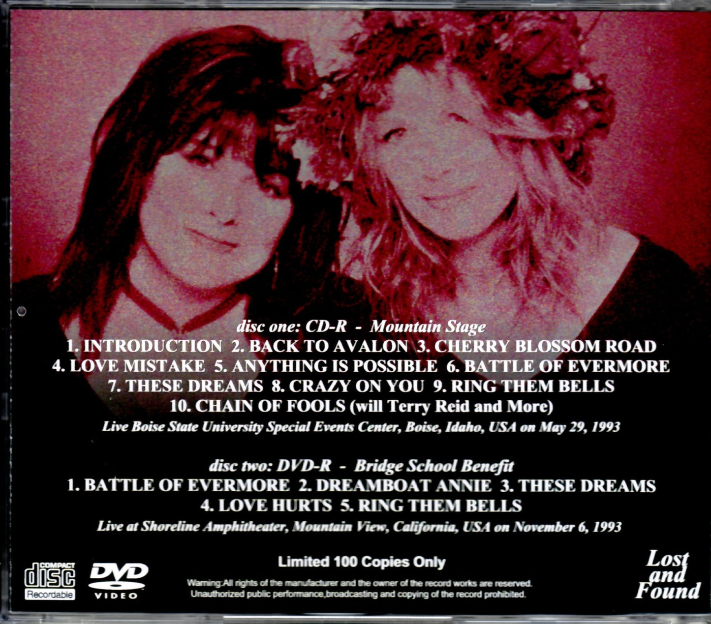 Ann & Nancy Wilson/Idaho, USA 1993 & more