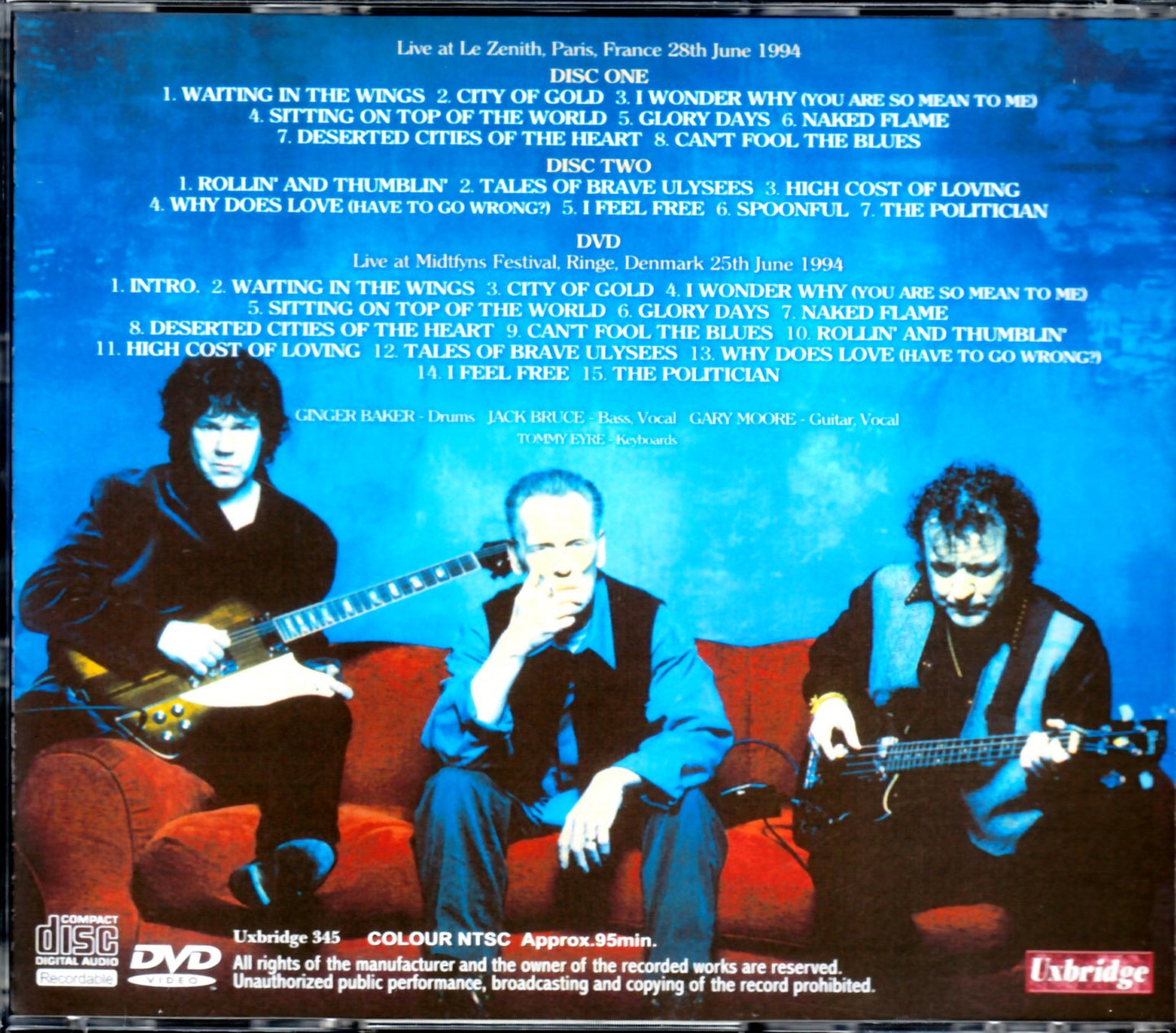 BBM Jack Bruce,Gary Moore,Ginger Baker/France 1994 & more