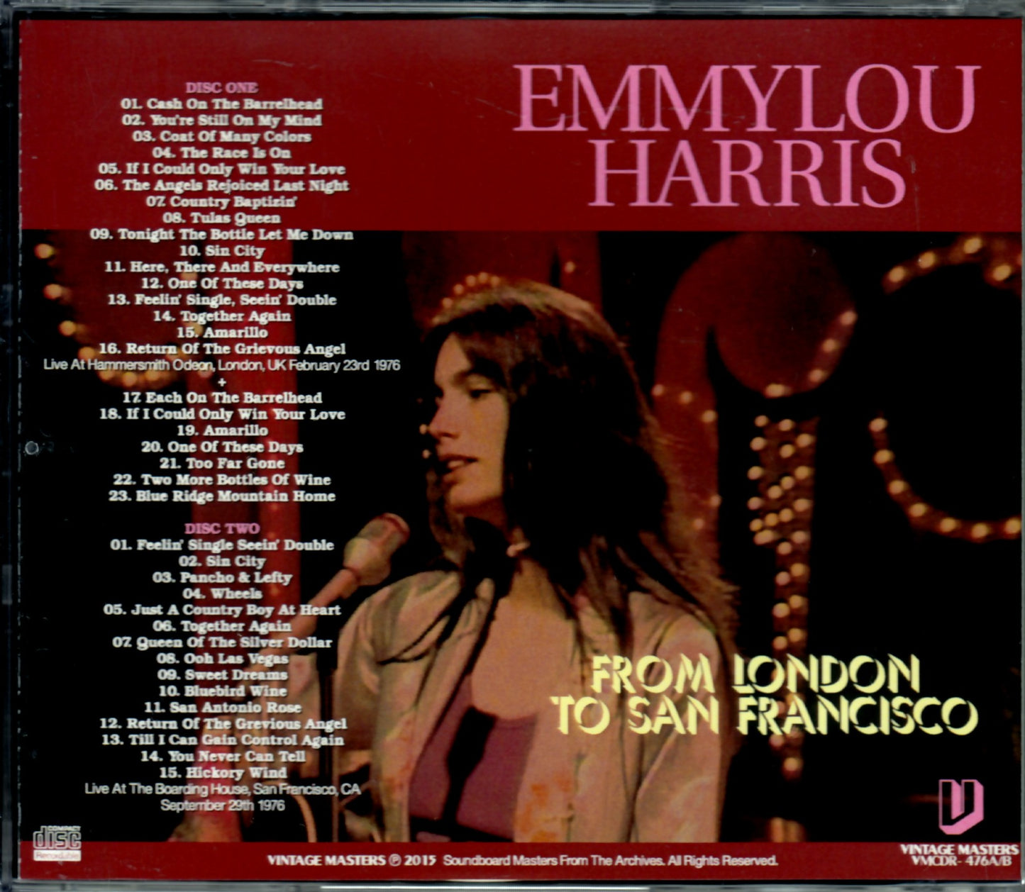Emmylou Harris/London,UK 1976 & more