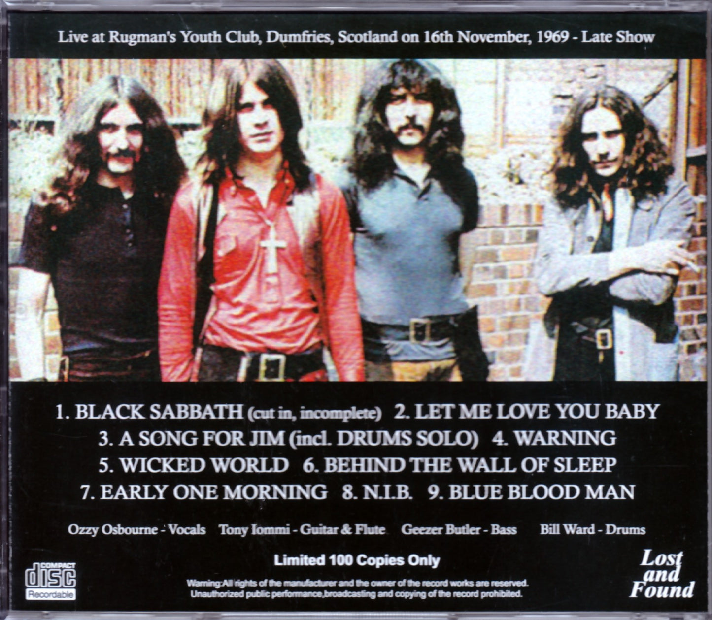 Black Sabbath/Scotland,UK 1969 Late Show