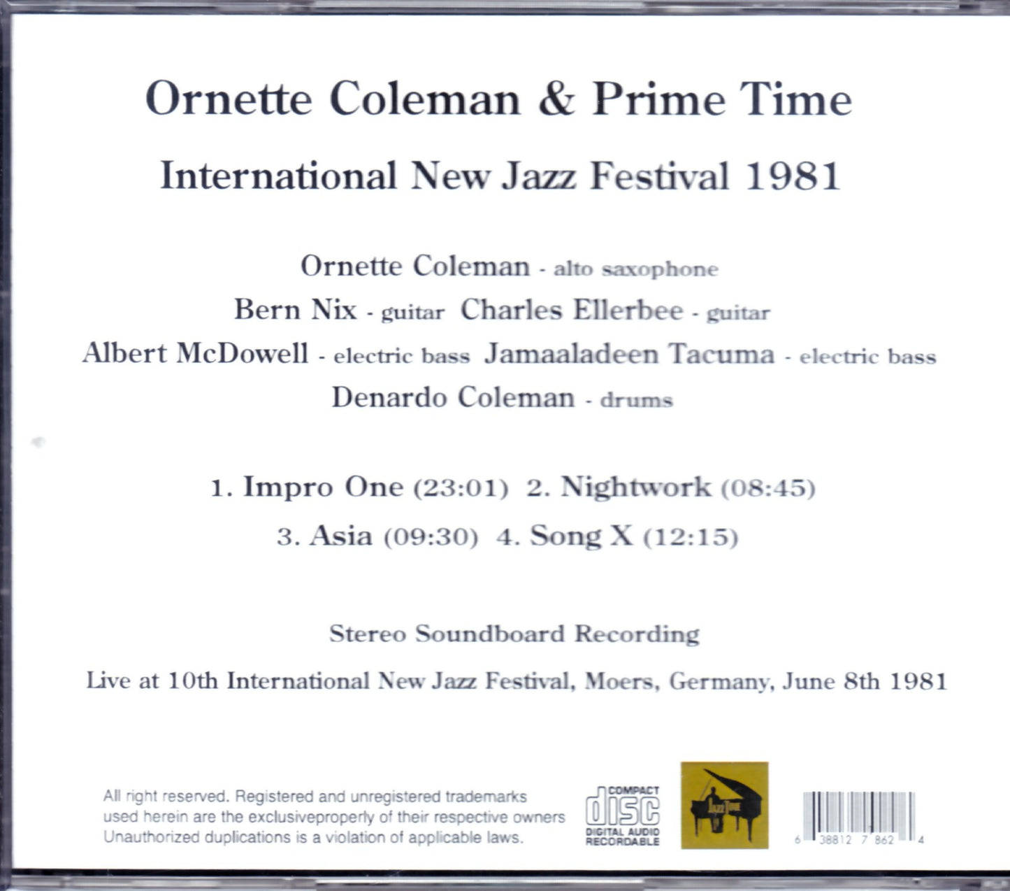 Ornette Coleman, Prime Time/Germany 1981