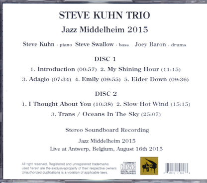 Steve Kuhn Trio/Belgium 2015