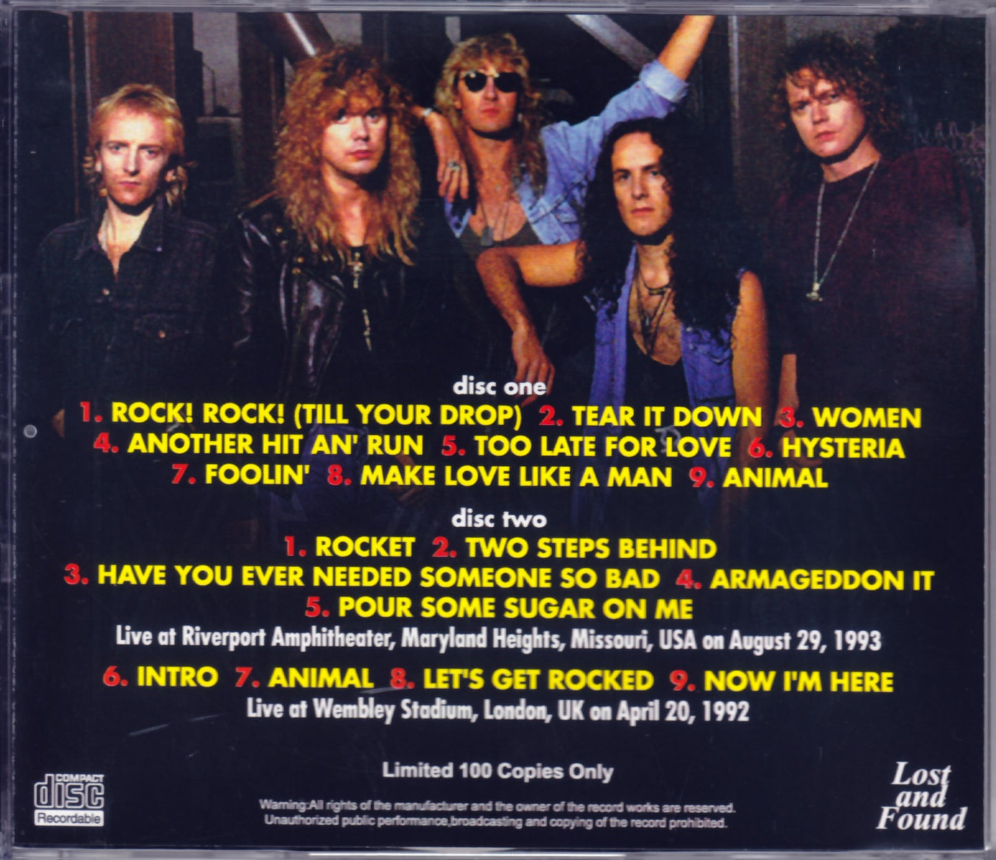 Def Leppard/Missouri, USA 1993 & more