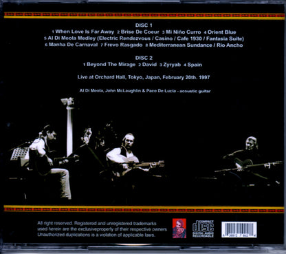 The Guitar Trio Al di Meola, John McLaughlin, Paco de Lucia/Tokyo, Japan 1997