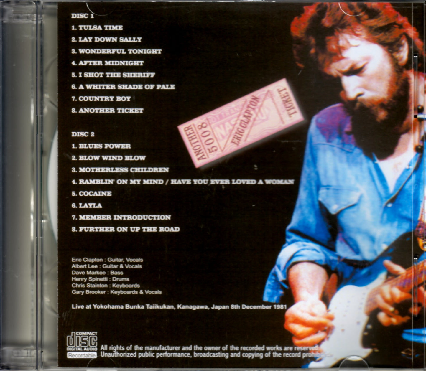 Eric Clapton/Kanagawa,Japan 1981 Another Version