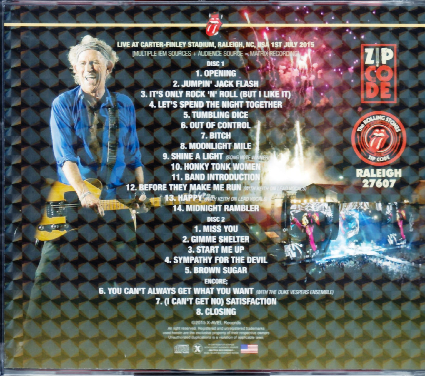 Rolling Stones/North Carolina, USA 2015