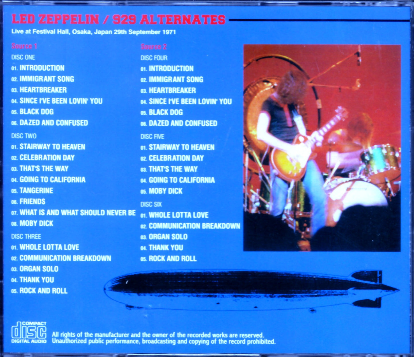 Led Zeppelin/Tokyo,Japan 9.24.1971