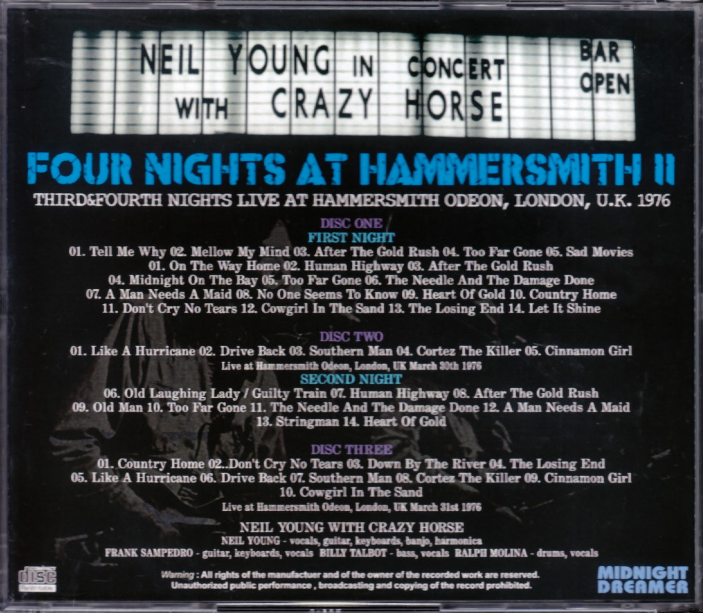Neil Young/London,England 3.30・31.1976