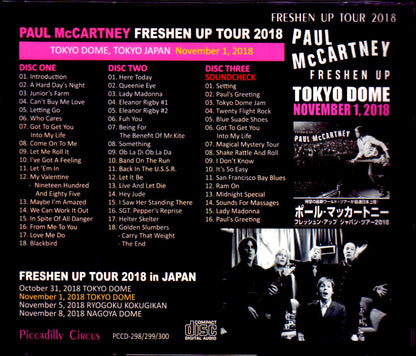 Paul McCartney/Tokyo,Japan 11.1.2018 Another Seat Ver. & SC