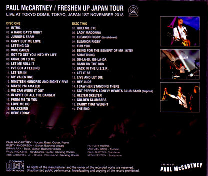 Paul McCartney/Tokyo,Japan 11.1.2018 Another Seat Ver.