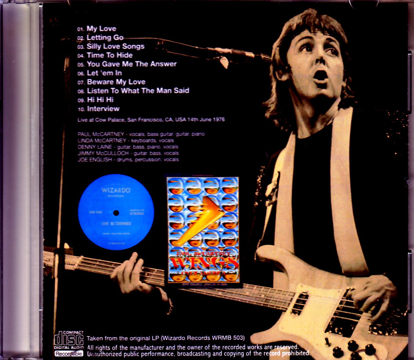 Paul McCartney,Wings/CA,USA 1976 Original LP Ver.