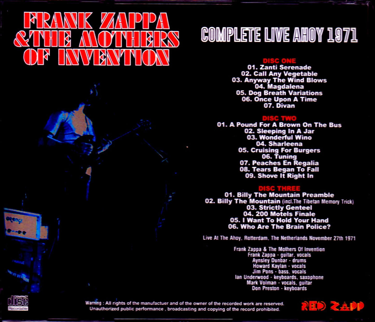 Frank Zappa/Netherlands 1971 Complete