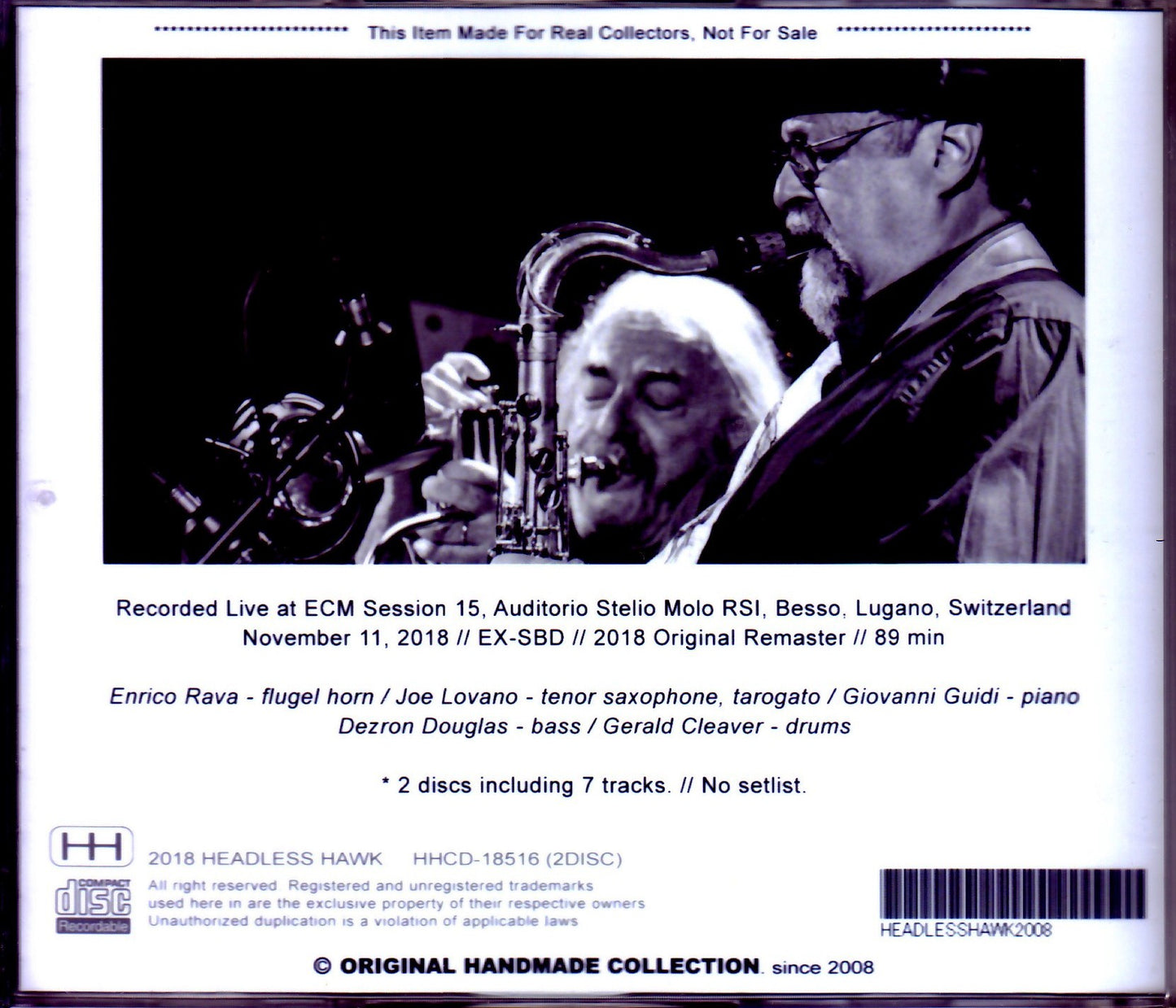 Enrico Rava Quintet, Joe Lovano/Switzerland 2018