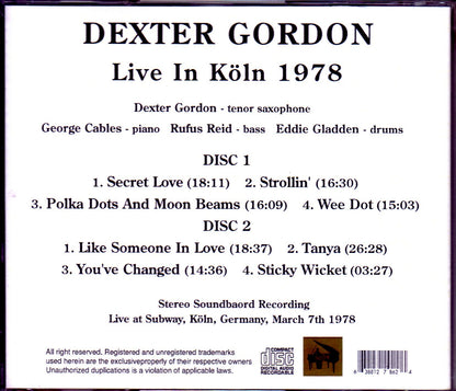 Dexter Gordon/Germany 1978