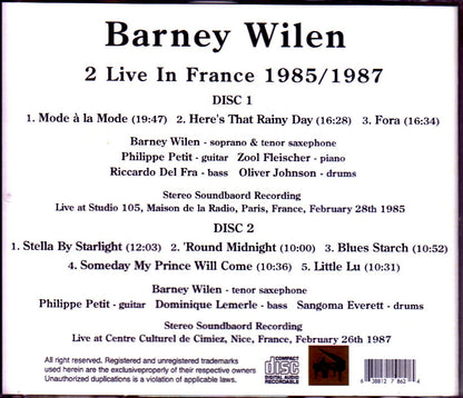 Barney Wilen/France 1985・1987