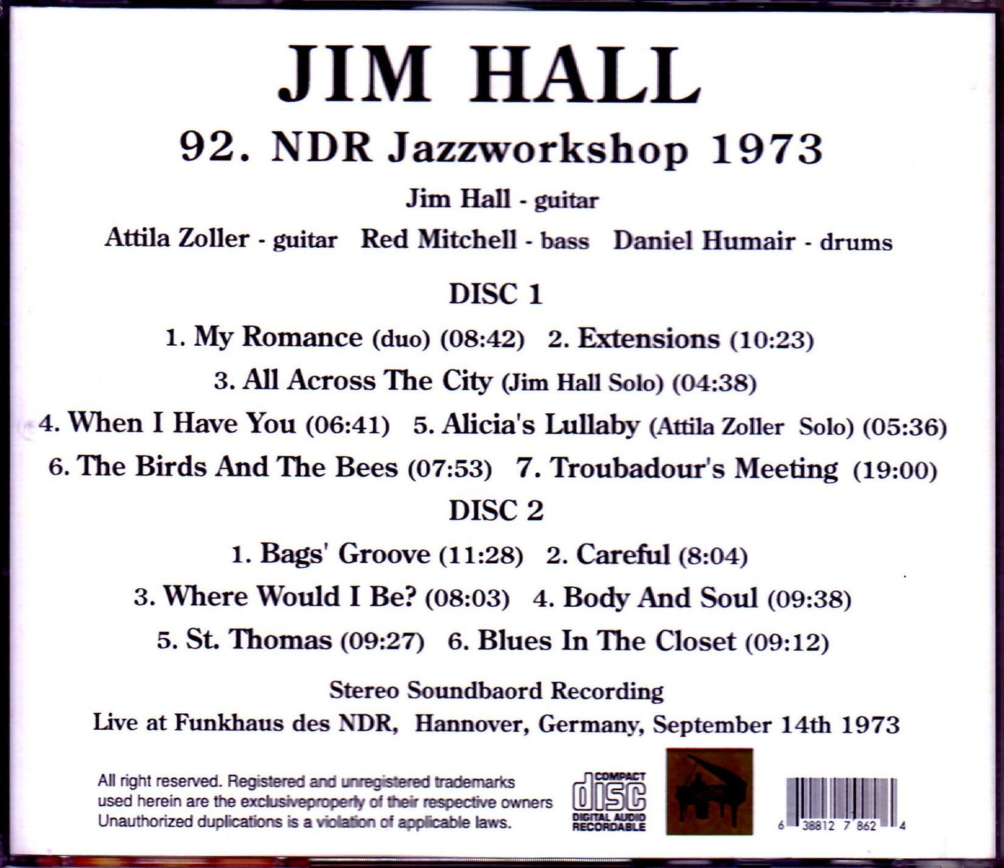 Jim Hall/Germany 1973