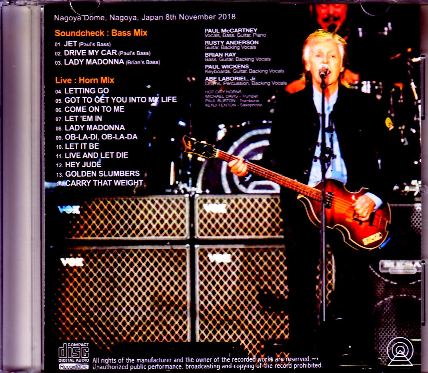 Paul McCartney/Aichi,Japan 2018 & SC IEM Ver.