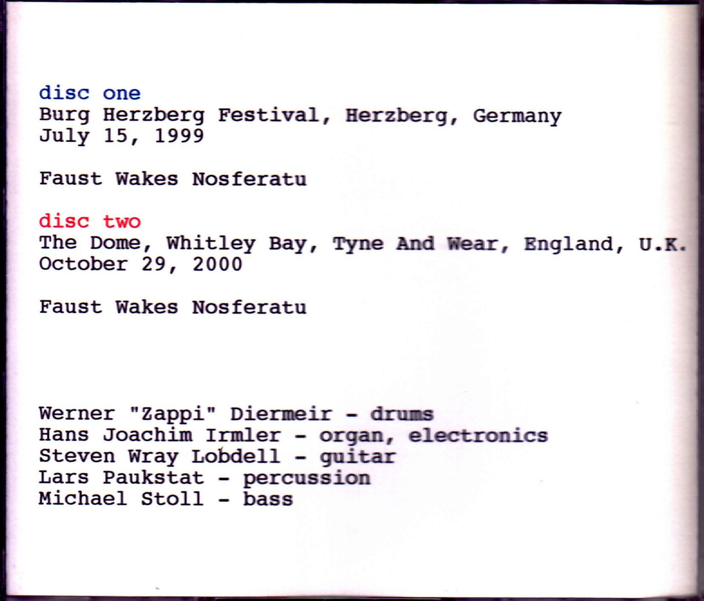 Faust/Germany 1999