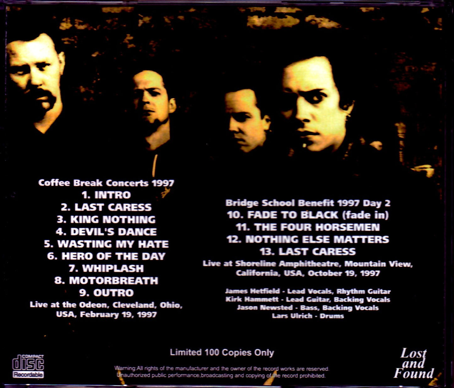 Metallica/Ohio,USA 1997 & more