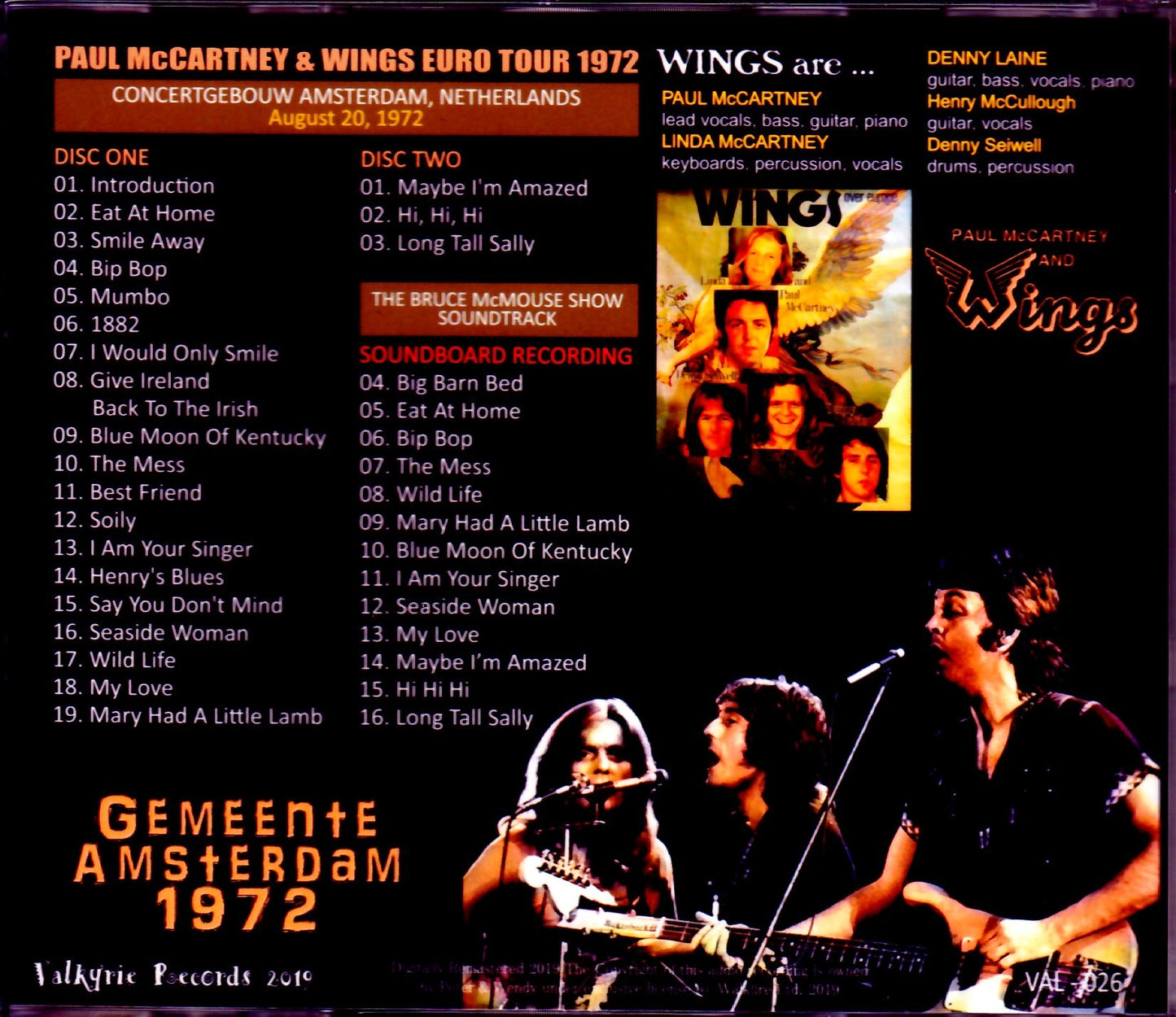Paul McCartney,Wings/Netherlands 1972 & more