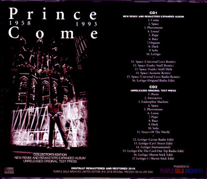 Prince/Come Remix and Remasters & more