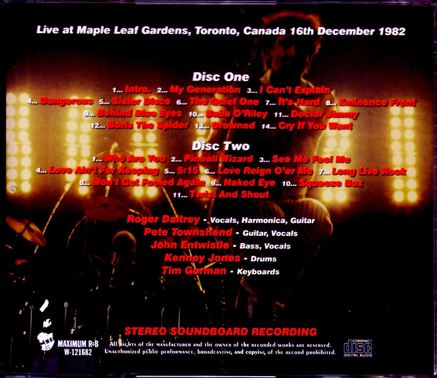 The Who/Canada 12.16.1982