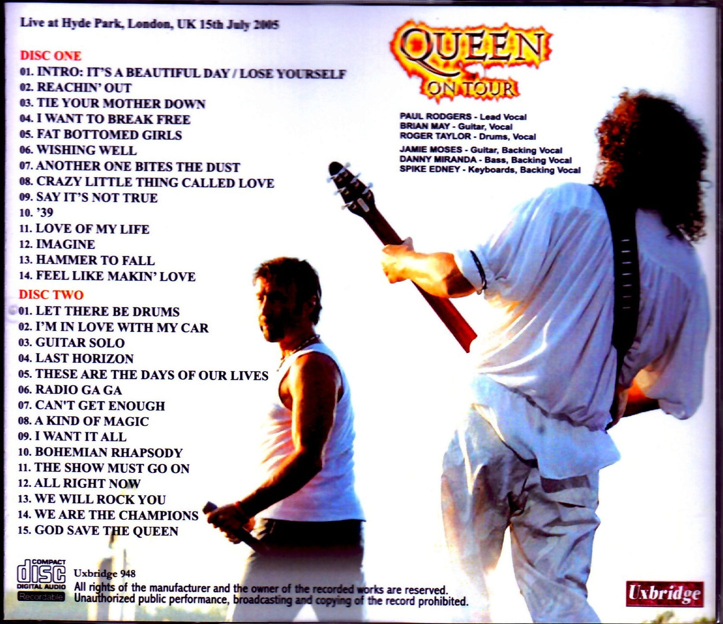 Queen,Paul Rodgers/London,UK 7.15.2005