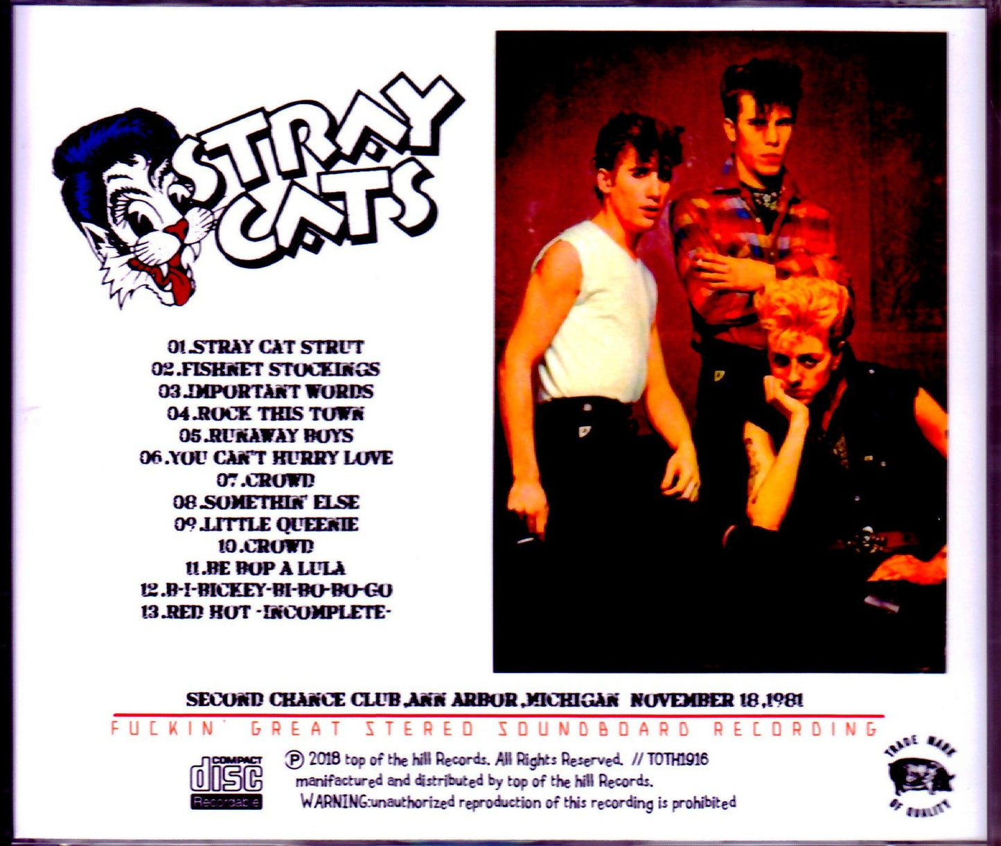 Stray Cats/MI, USA 1981